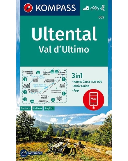 Cartographia K 052 Val d'Ultimo/Ultental turistatérkép 9783990447451