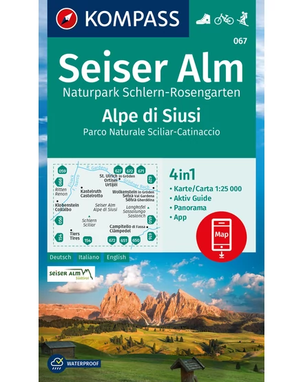 Cartographia K 067 Seiser Alm/Alpe di Siusi turistatérkép 9783991218722