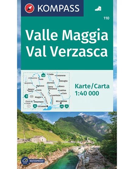 Cartographia K 110 Valle Maggia-Val Verzasca turistatérkép 9783991215554