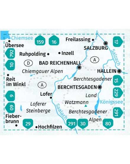 Cartographia K 14 Berchtesgadener Land, Chiemgauer Alpen turistatérkép - 9783991218272