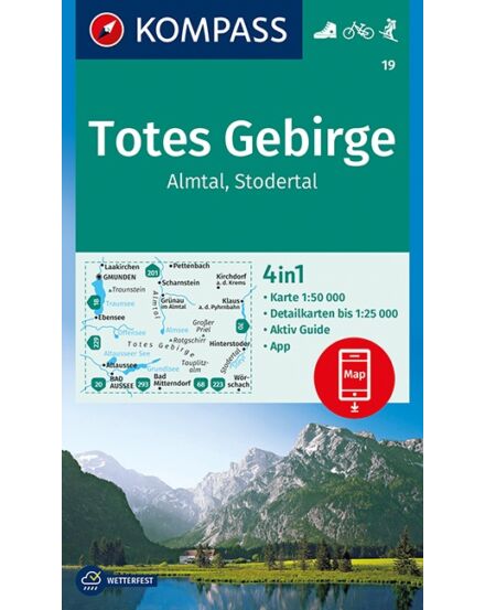 CartographiaK 19 Totes Gebirge, Almtal, Stodertal turistatérkép - 9783990449424