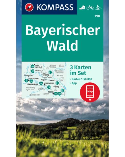 Cartographia K 198 Bayerischer Wald (Bajor erdő) 3 részes térképszett-9783991215578