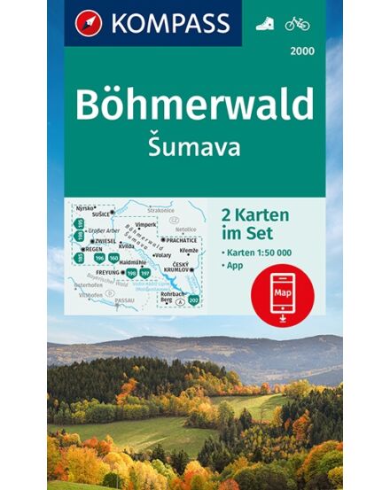 Cartographia K 2000 Böhmerwald - Sumava turistatérkép - Kompass - 9783991212843