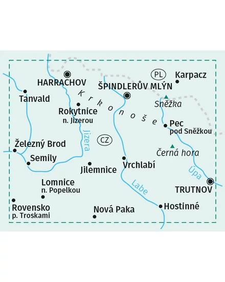 Cartographia K 2087 Krkonose - Óriás-hegység turistatérkép 9783991212850