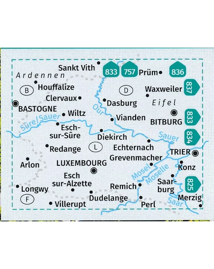 Cartographia K 2202 Luxemburg turistatérkép-Kompass-9783991214243
