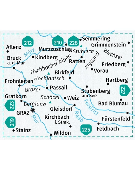CartographiaK 221 Grazi hegyvidék - Fischbacher Alpok turistatérkép-9783990447543
