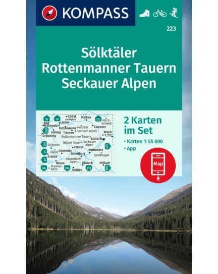 Cartographia-K 223 Sölktaler-Rottenmanner Tauern-Seckauer Alpen turistatérkép-9783991214397