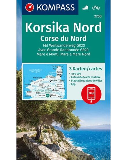 Cartographia K 2250 Korzika északi rész turistatérkép -  3 részes szett - 9783990449530