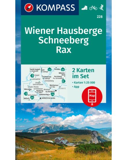 Cartographia-K 228 Wiener Hausberge-Schneeberg-Rax turistatérkép - 9783991217800