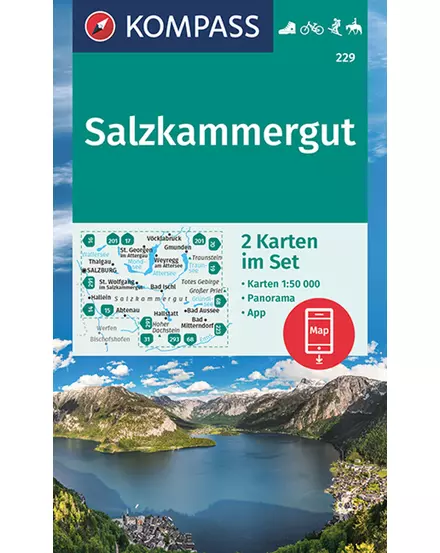 Cartographia K 229 Salzkammergut turistatérkép-9783991214236
