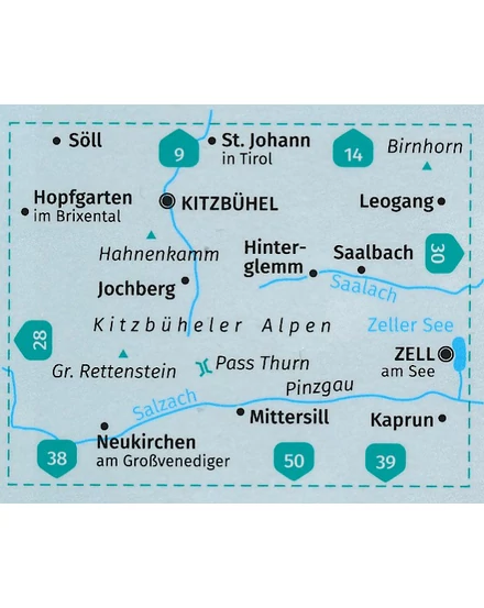 K 29 Kitzbüheler Alpok turistatérkép- Kompass - 9783991212683