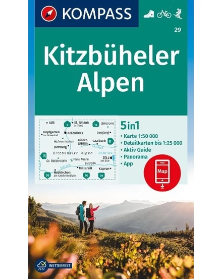 K 29 Kitzbüheler Alpok turistatérkép- Kompass - 9783991212683