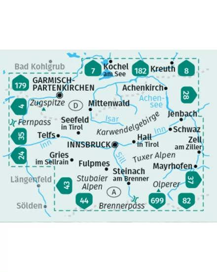 Cartographia K 290 Innsbruck és környéke turistatérkép 9783990448649
