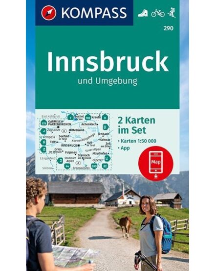 Cartographia K 290 Innsbruck és környéke turistatérkép 9783990448649