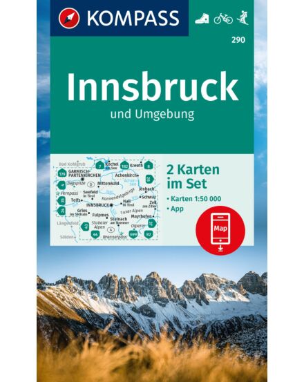 Cartographia K 290 Innsbruck és környéke turistatérkép 9783991217879