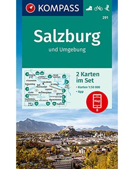 Cartographia K 291 Salzburg és környéke turistatérkép 9783990448595