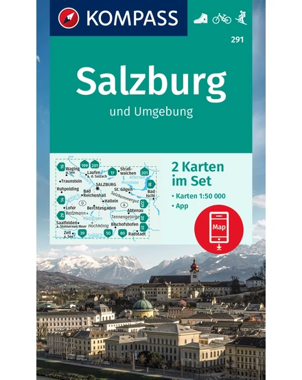 Cartographia K 291 Salzburg és környéke turistatérkép 9783991214496