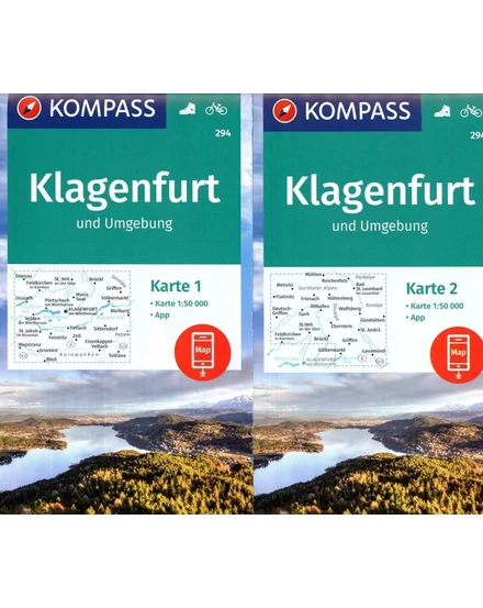 Cartographia K 294 Klagenfurt és környéke turistatérkép - Kompass - 9783991215738
