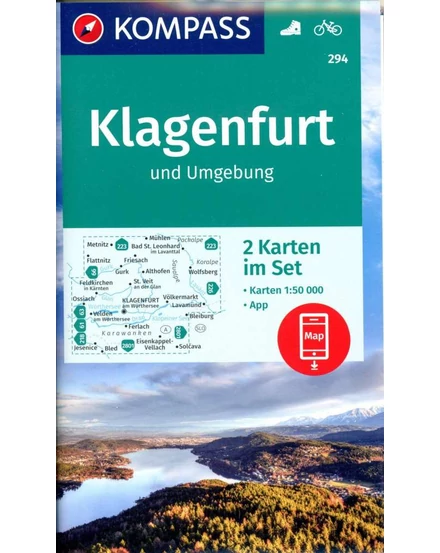 Cartographia K 294 Klagenfurt és környéke turistatérkép - Kompass - 9783991215738