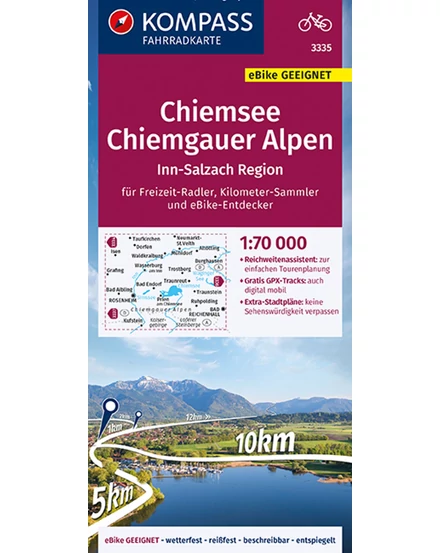Cartographia K 3335 Chiemsee, Chiemgaueri Alpok kerékpáros térkép - 9783990449516