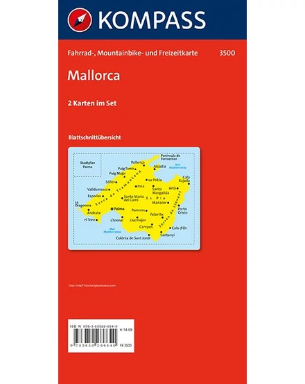 Cartographia K 3500 Mallorca kerékpáros térkép- Kompass - 9783850266840