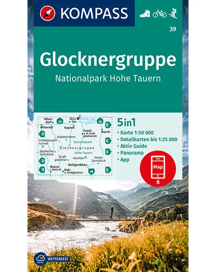 Cartographia K 39 Glocknergruppe turistatérkép - Kompass - 9783991212621