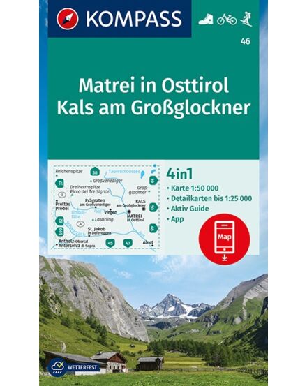 Cartographia K 46 Matrei (Kelet-Tirol-ban), Kals am Grossglockner turistatérkép 9783991212515