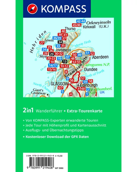 Cartographia K 5990 Skócia - tengerparti és felföldi túrák térkép+kalauz-9783991219408