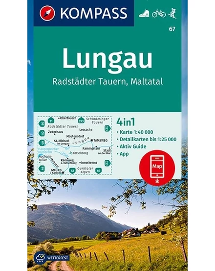 Cartographia K 67 Lungau, Radstädter Tauern turistatérkép 9783990448632