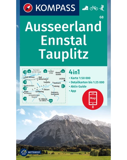 Cartographia K 68 Ausseerland-Ennstal turistatérkép-9783991214489