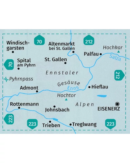 Cartographia K 69 Gesäuse, Ennstal Alpok turistatérkép 9783991212522