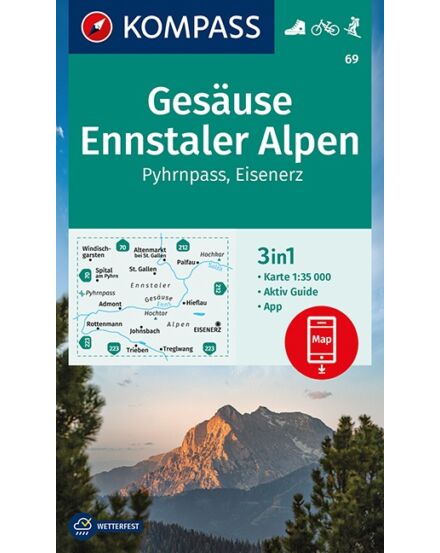 Cartographia K 69 Gesäuse, Ennstal Alpok turistatérkép 9783991212522