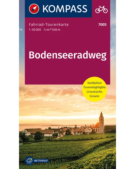 Cartographia K 7005 Bodeni-tó kerékpáros térkép-9783991216179