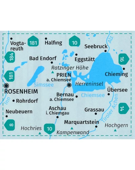 Cartographia-K 792 Chiemsee, Simssee turistatérkép - Kompass - 9783991212218