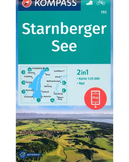 Cartographia-K 793 Starnberger-tó turistatérkép-Königssee, Berc- Kompass - 9783990449943
