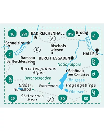 Cartographia-K 794 Berchtesgadener Land turistatérkép-9783991210276