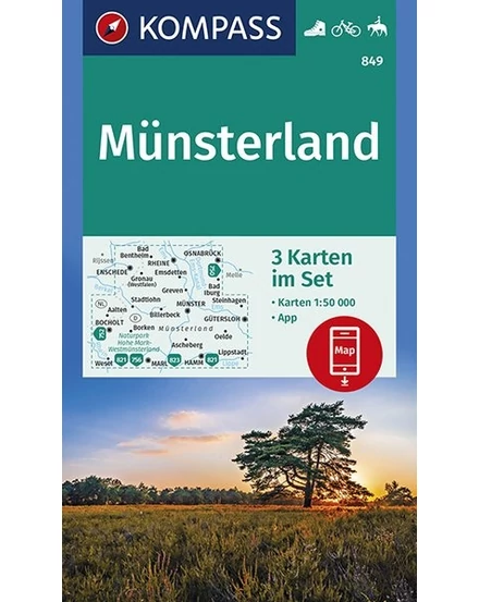 Cartographia-K 849 Münsterland turistatérkép - Kompass - 9783990446072