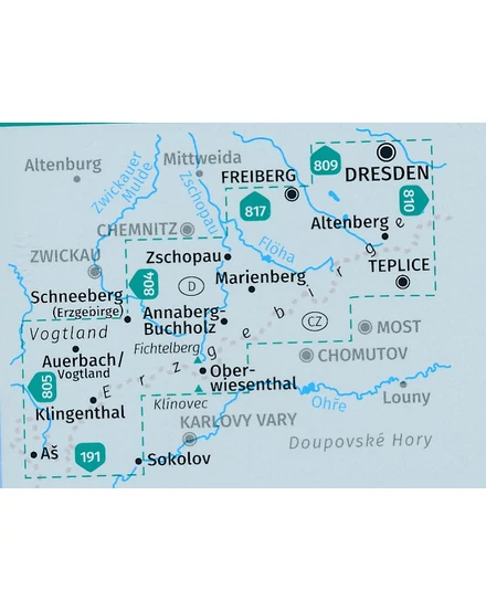 Cartographia-K 866 Érchegység (Erzgebirge) turistatérkép- Kompass - 9783991215479