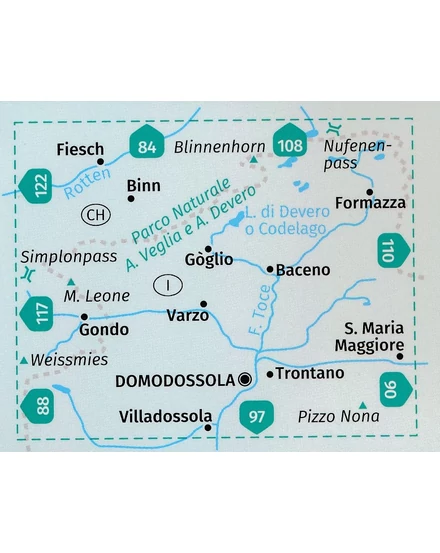 Cartographia K 89 Parco Naturale Alpe Veglia, Domodossola turistatérkép 9783991211150