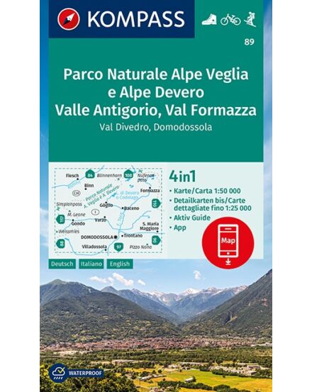 Cartographia K 89 Parco Naturale Alpe Veglia, Domodossola turistatérkép 9783991211150