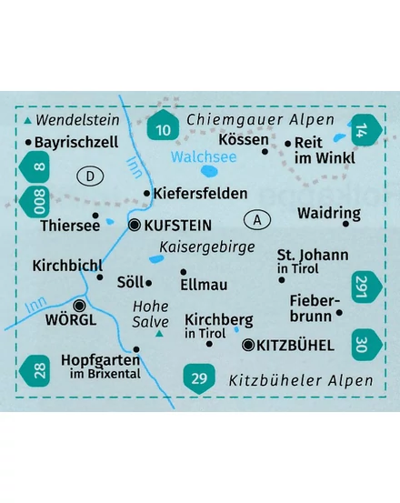 Cartographia K 9 Kaisergebirge turistatérkép - 9783991212560
