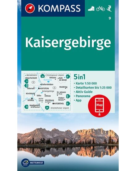 Cartographia K 9 Kaisergebirge turistatérkép - 9783991212560