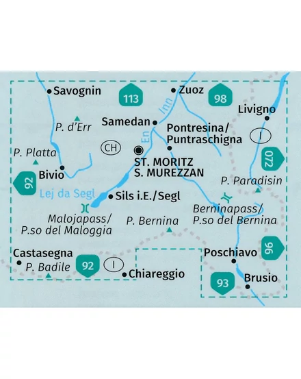 Cartographia K 99 Oberengadin - Alta Engadina turistatérkép 9783990449615