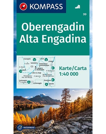 Cartographia K 99 Oberengadin - Alta Engadina turistatérkép 9783990449615