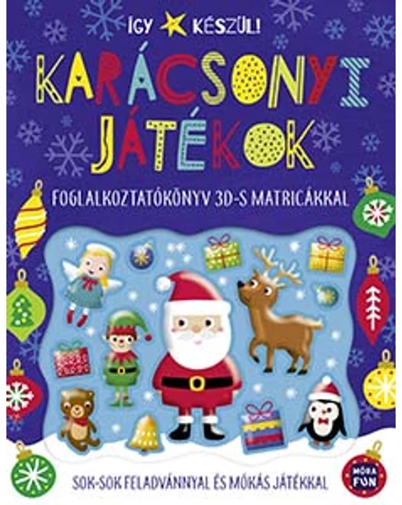 Cartographia Karácsonyi játékok Foglalkoztatókönyv 3D-s matricákkal-9789634869504