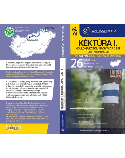 Cartographia Kéktúra I. turistatérkép szett (Északi-középhegység) -(Hollóháza - Nagymaros) -  9789633539163