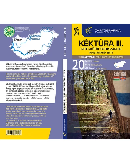 Cartographia Kéktúra III. turistatérkép szett (Dél-Dunántúl) – Írott-kő - Szekszárd-9789633539354