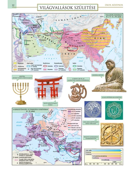 Cartographia Képes történelmi atlasz (CR-0042) 9789632625553