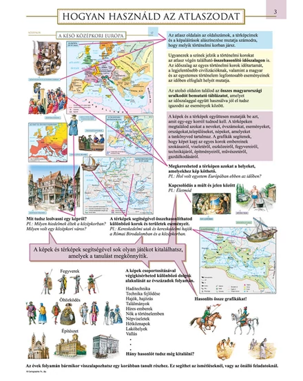 Cartographia Képes történelmi atlasz (CR-0042) 9789632625553
