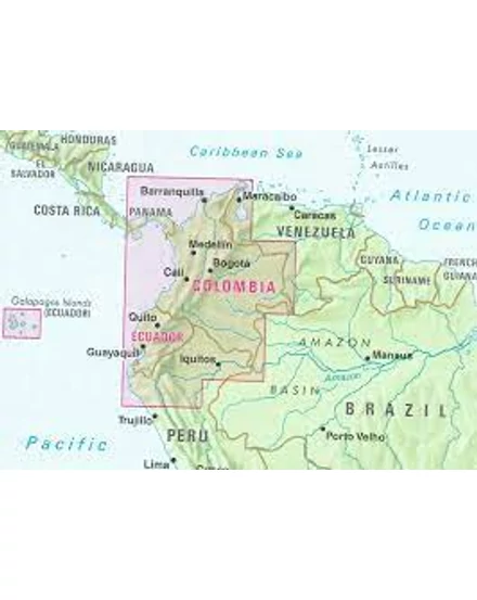 Cartographia Kolumbia, Ecuador térkép 9783865745347